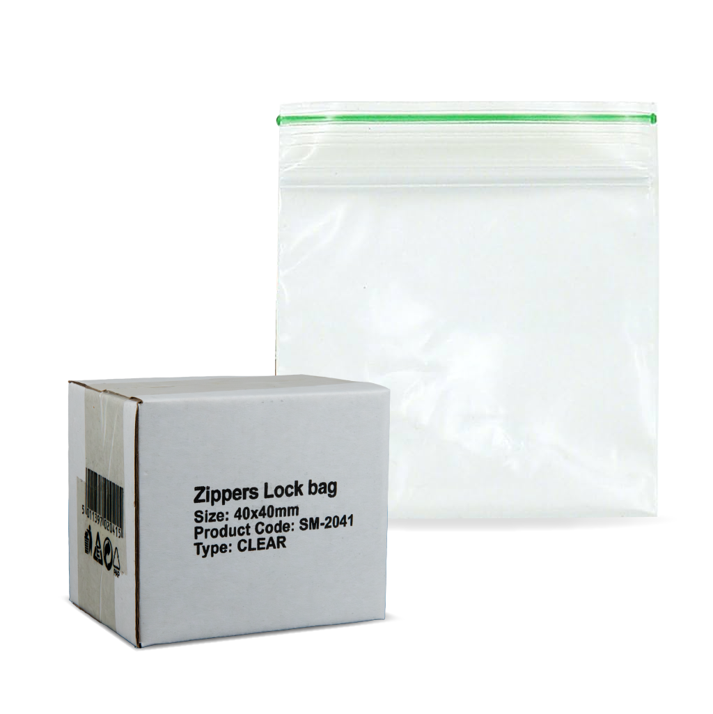 SPARKYS ZIPPER LOCK BAG CLEAR 40x40