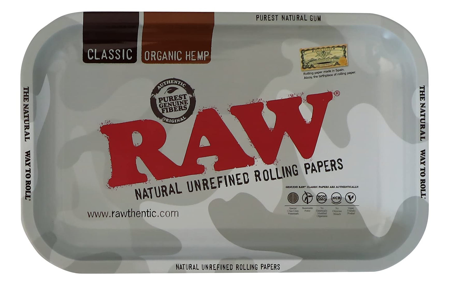 RAW 'Arctic Camo' Rolling Tray (Small 11" x 7")