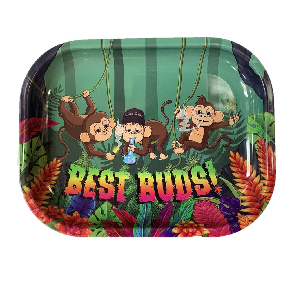 Wise Skies 'Best Buds' Small Rolling Tray