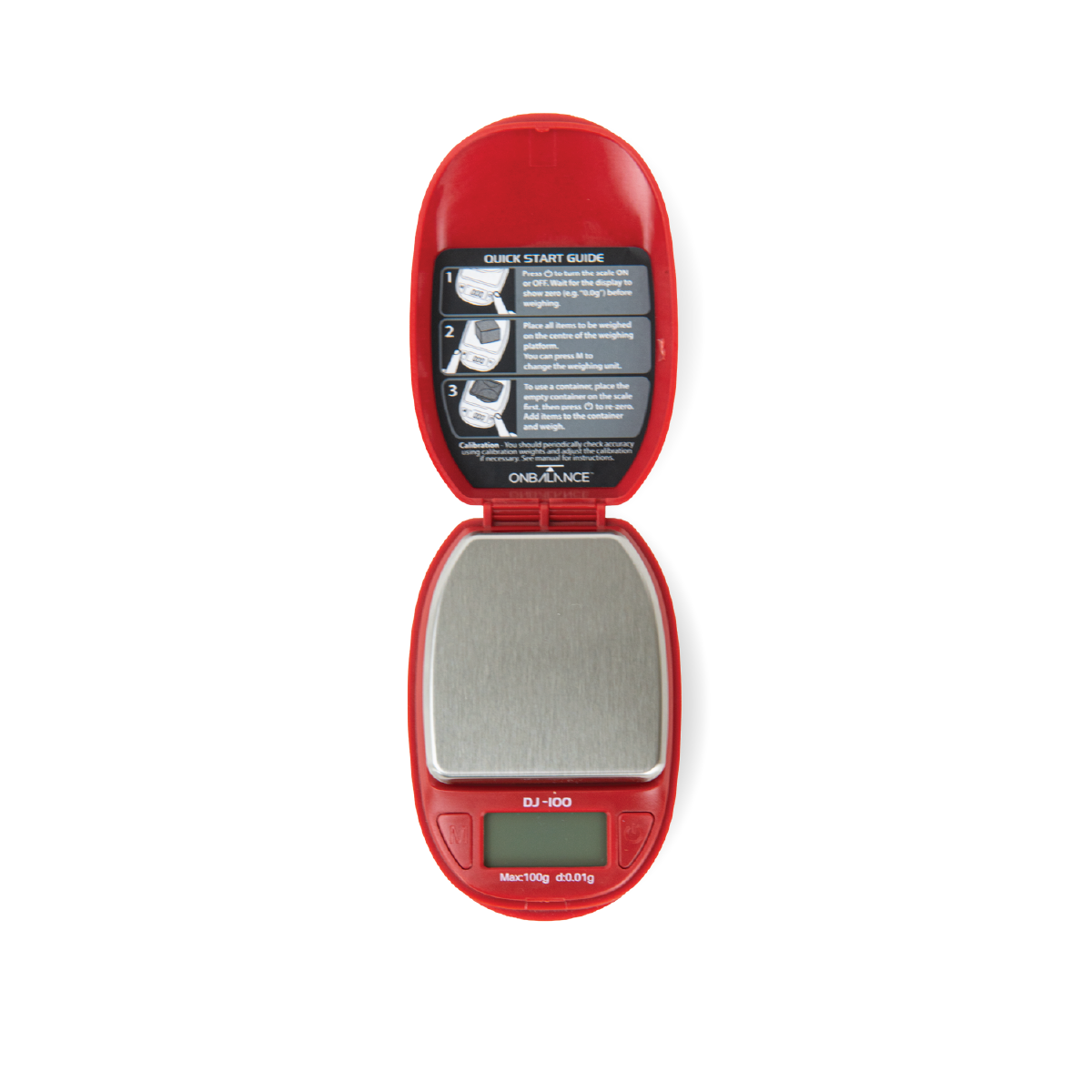 On Balance Digital Mini Scales DJ-100: Red - 100g