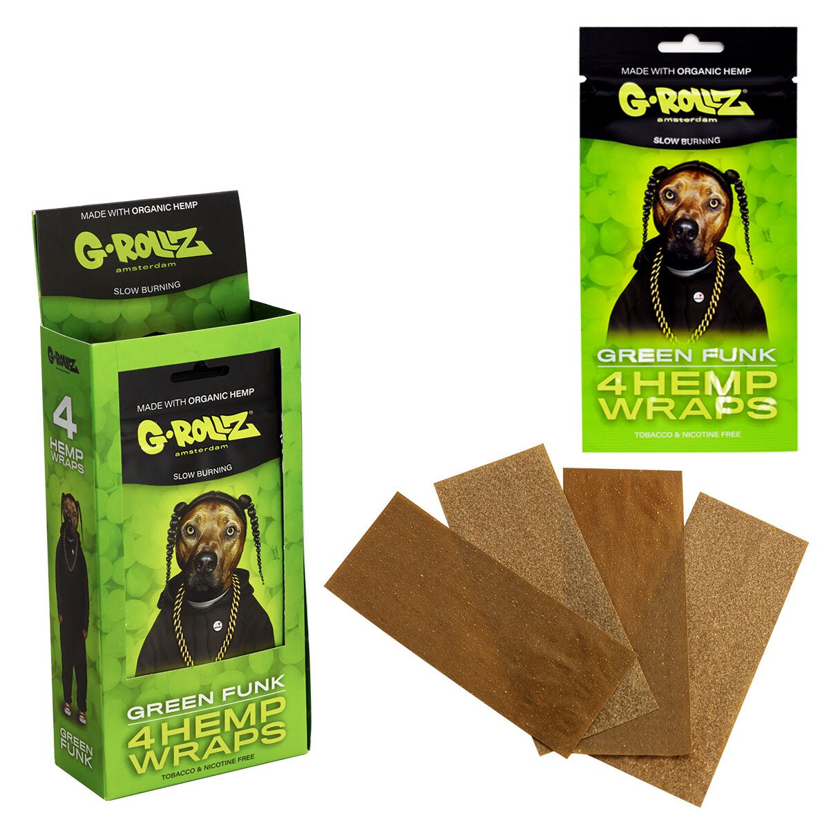 G-Rollz Hemp Wraps - Green Funk (15pcs)