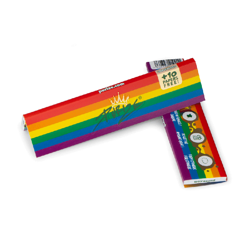 PURIZE® King Size Slim Longpapers - Rainbow (Full Box)
