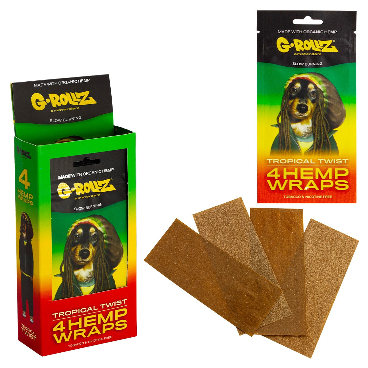 G-Rollz Hemp Wraps - Tropical Twist (15pcs)