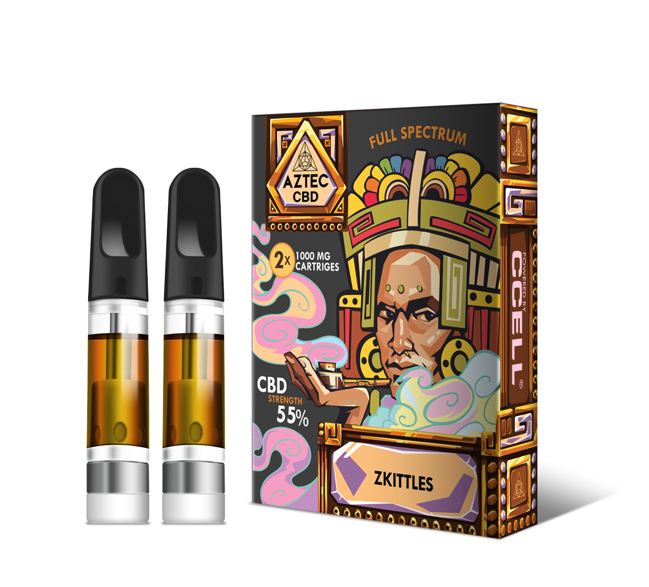 Aztec 55% CBD Cartridges-2 Pack - Zkittlez