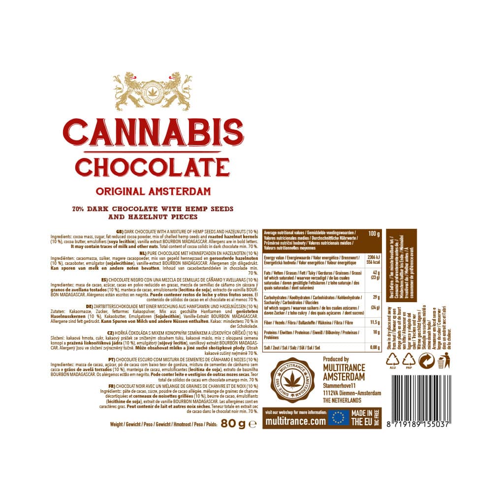 Multitrance Cannabis Dark Chocolate