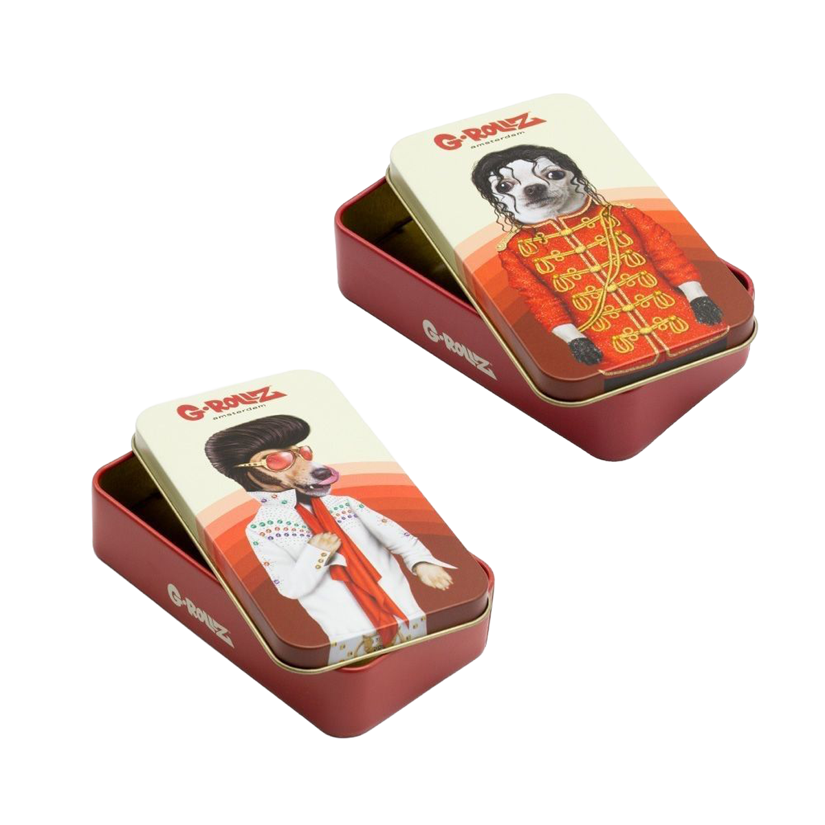 G-Rollz Pets Rock 2 Designs Tobacco Tins (15 Pack)