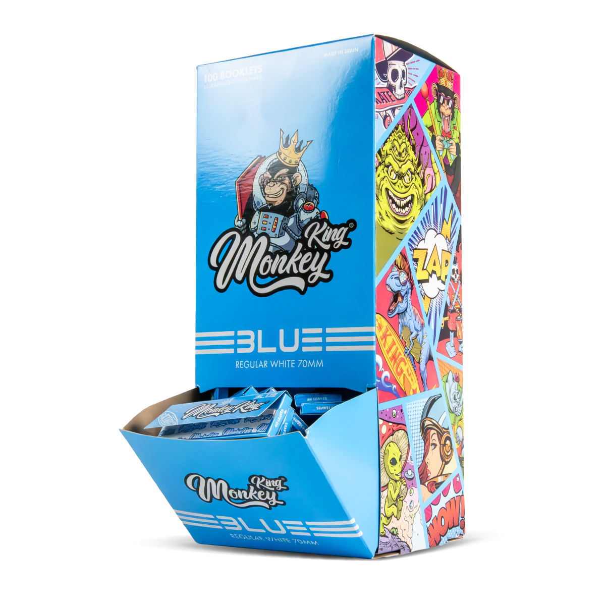 Monkey King Regular Rolling Papers: Blue (100 Pack)