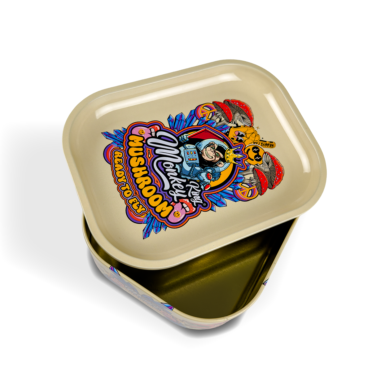 Monkey King Rolling Tray Box: Mushrooms Edition