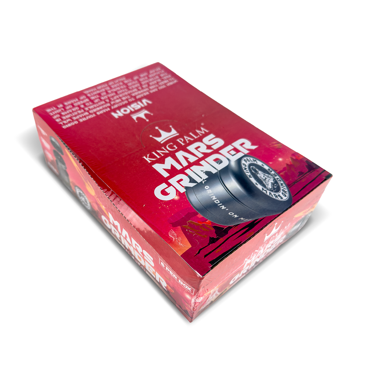 King Palm 4-Piece Grinders: Grey Mars (6 Pack)