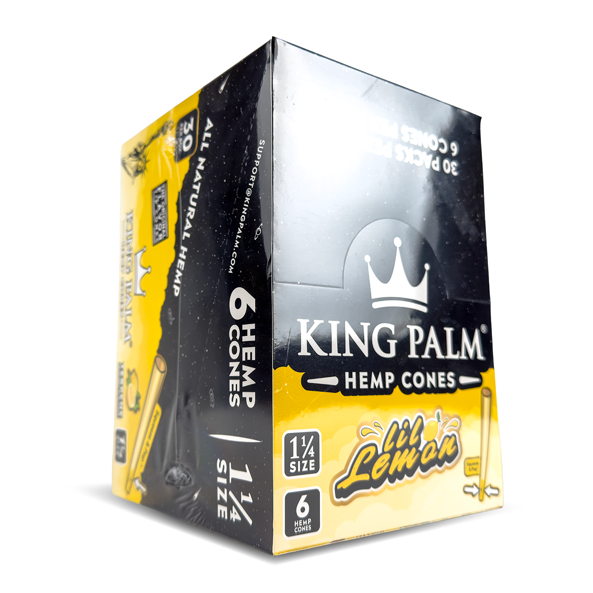 King Palm Hemp Cones: Lil Lemon - 3Cones Medium 1 1/4 (30 Pack)