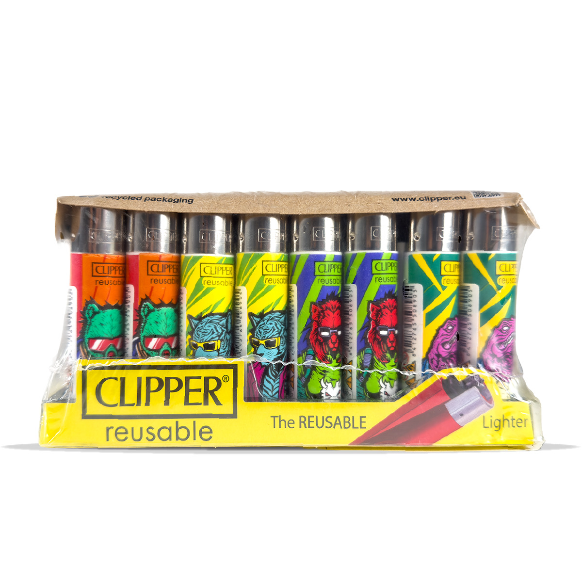 Clipper Lighters - Cyber Punk Animals (40 pcs)
