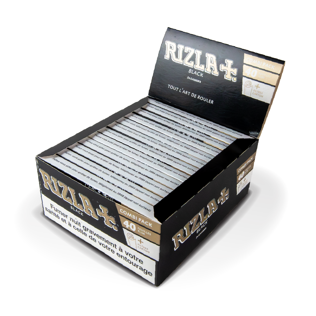 Rizla Rolling Papers & Tips: Black - King Size Slim (24 Pack)