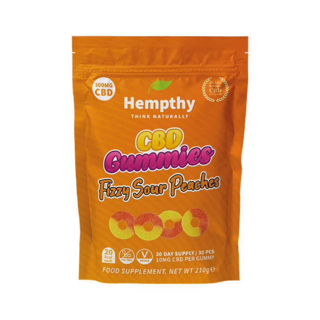 Hempthy CBD Fizzy Sour Peaches 300mg-Hempthy-Blazed Wholesale