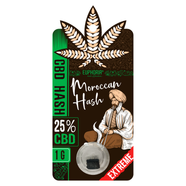 Euphoria Moroccan Hash CBD Hash (25%) - 1g-Euphoria-Blazed Wholesale