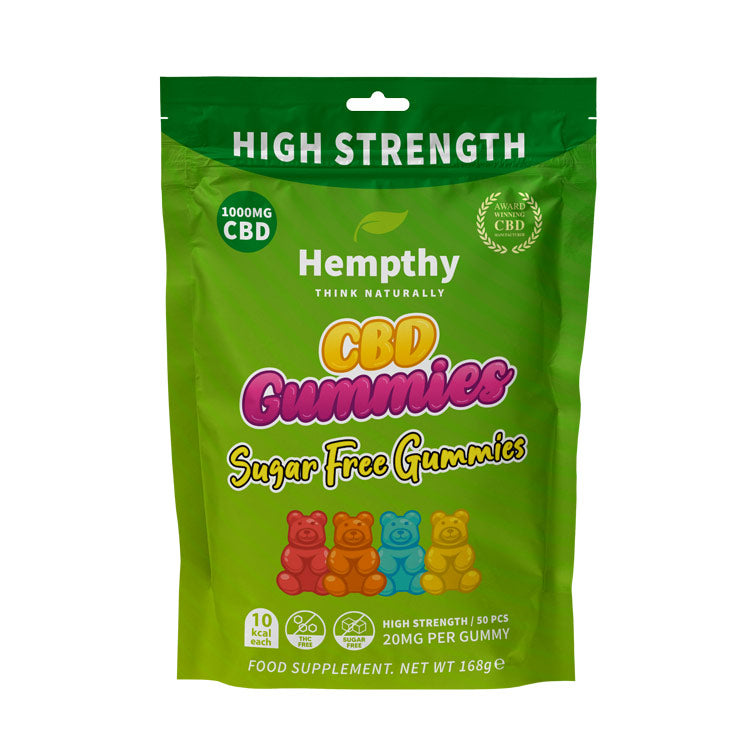 Hempthy CBD Sugar Free Gummies 1000mg-Hempthy-Blazed Wholesale
