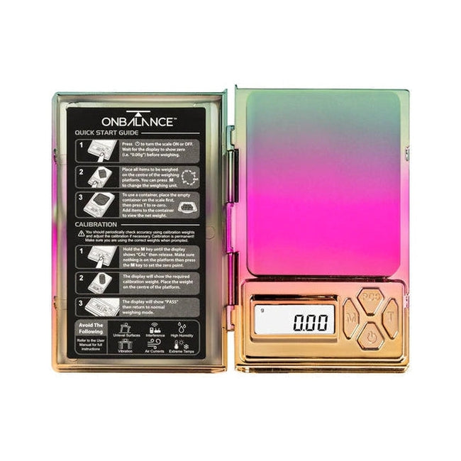 On Balance Rainbow Shine SH-100-RBOW Digital Scales (100g x 0.01g)-On Balance-Blazed Wholesale
