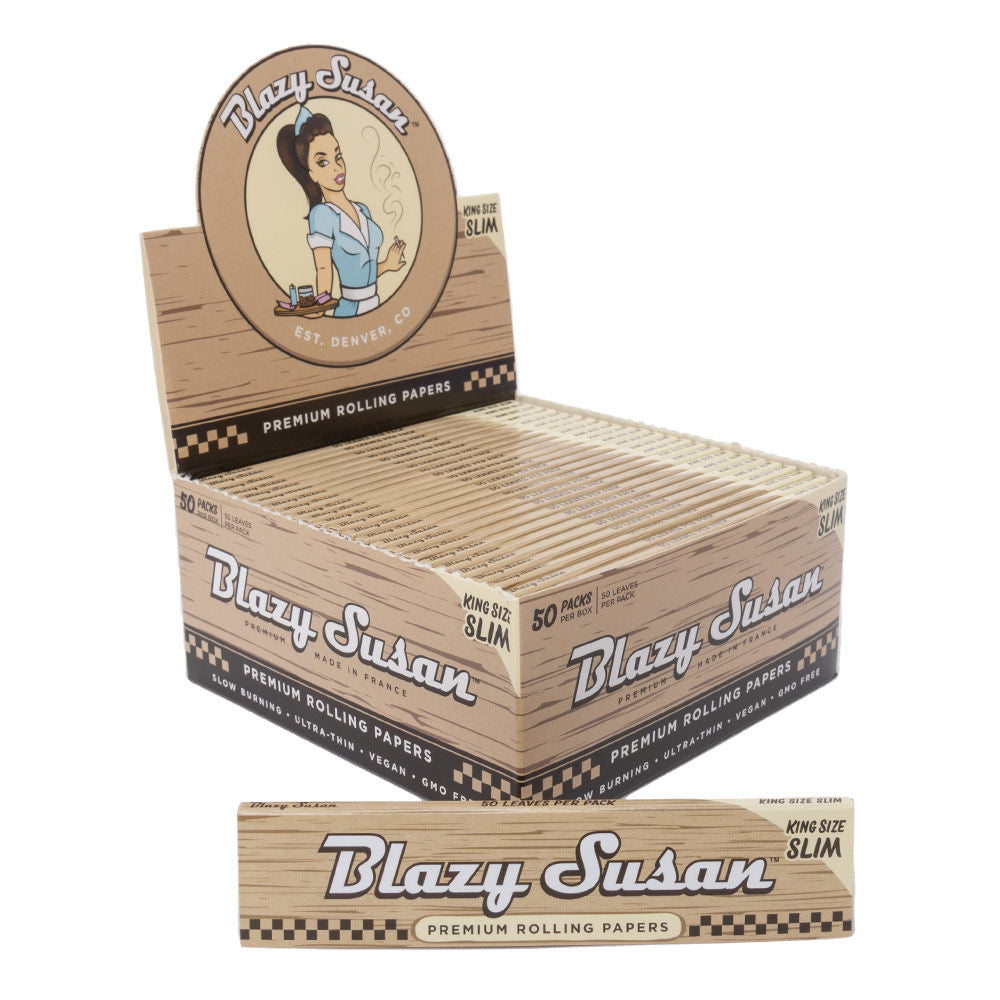 Blazy Susan King Size Rolling Papers - Brown (Full Box)