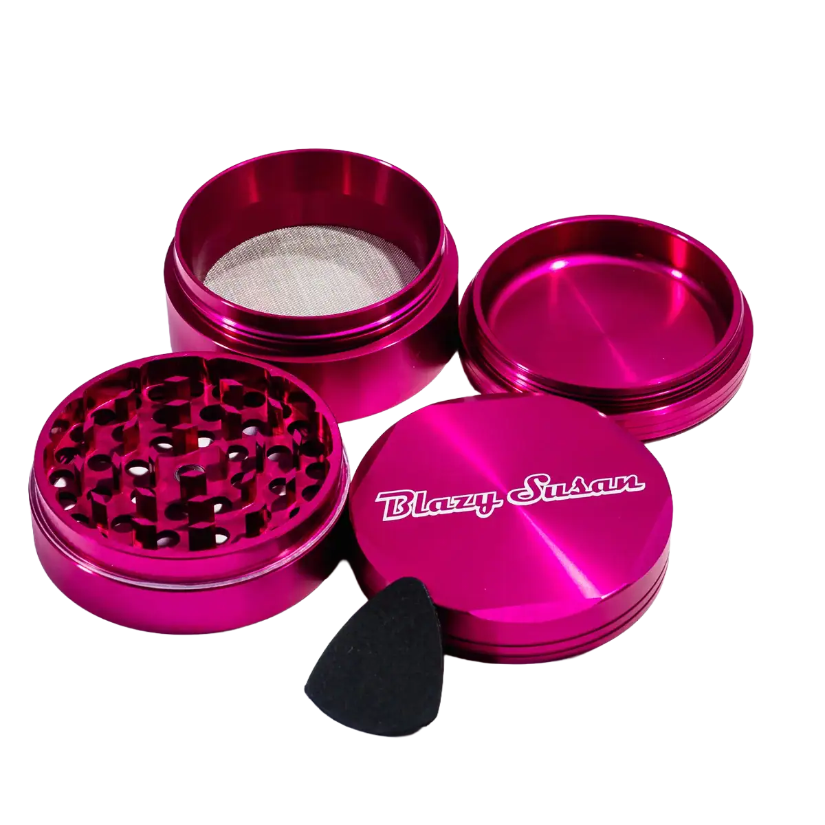 Blazy Susan 4 Piece 2.5" Grinder - Hot Pink