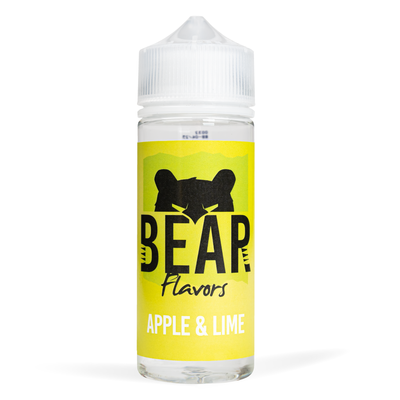 BEAR 100ml E-Liquid Shortfills - Apple & Lime