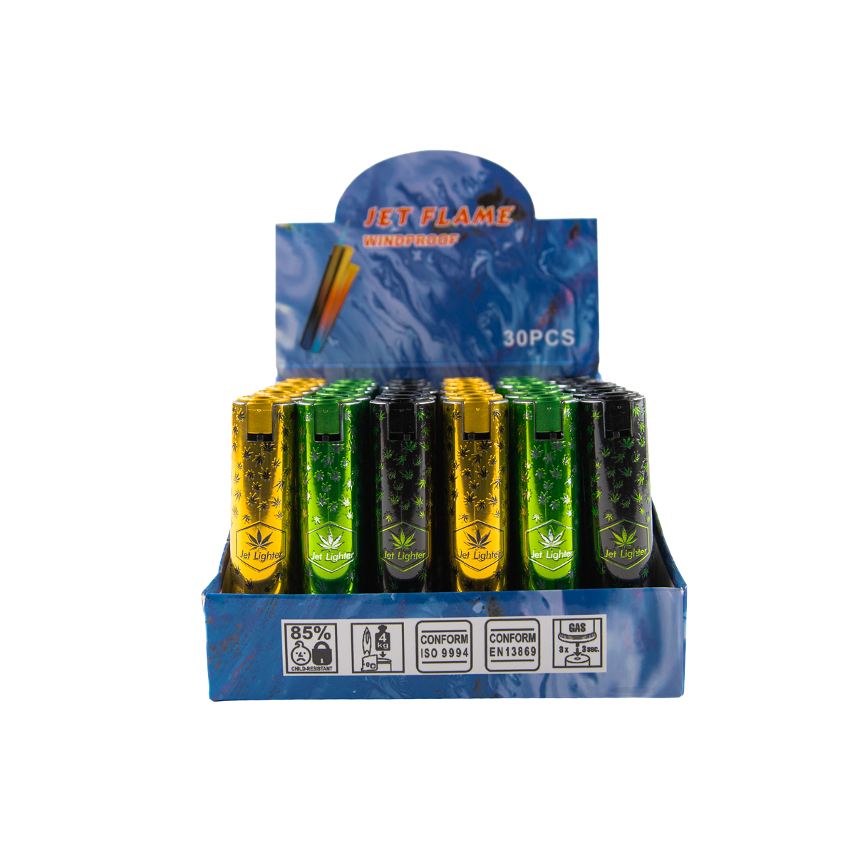 Sparkys Metallic Jet Lighters (30 Pack)
