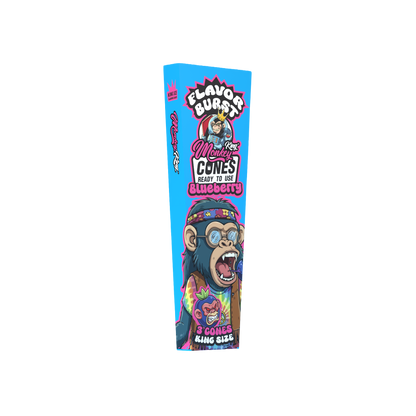 Monkey King: King Size Flavor Burst Cones (24 Pack) - Blueberry