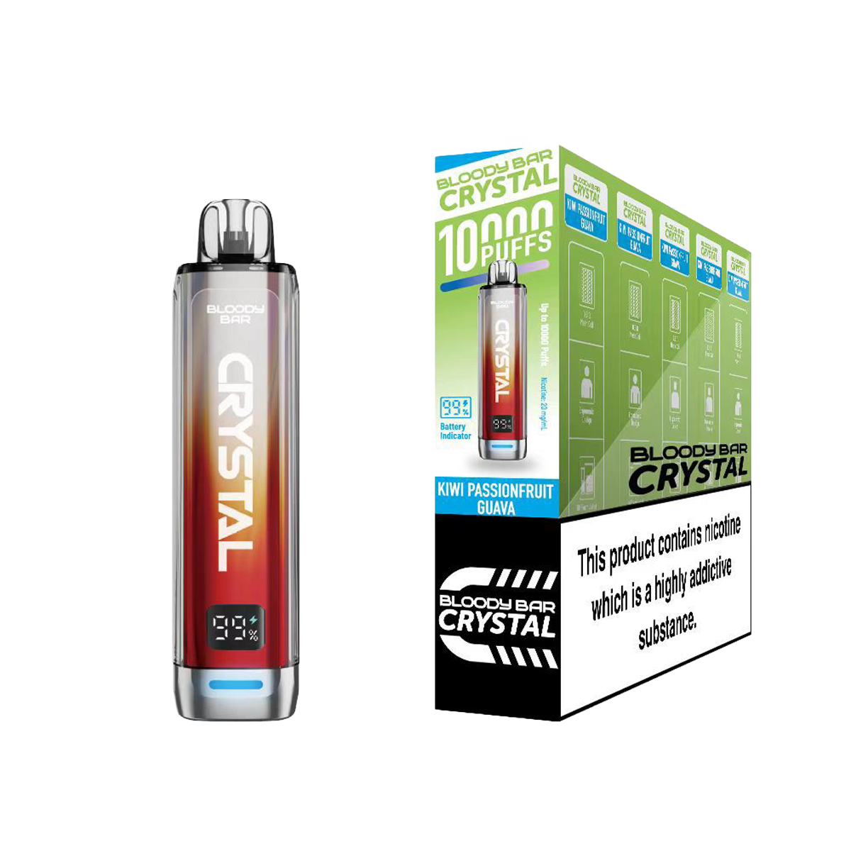 Bloody Bar Crystal 10K Pod Kits: Kiwi Passionfruit Guava - 20mg