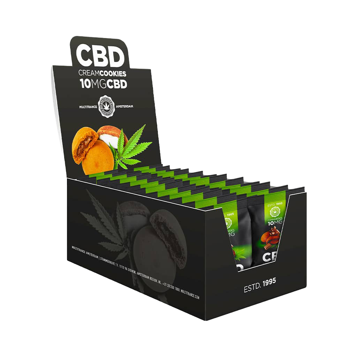 Multitrance: CBD Chocolate Cream Cookies 10MG 17G (24 Pack)