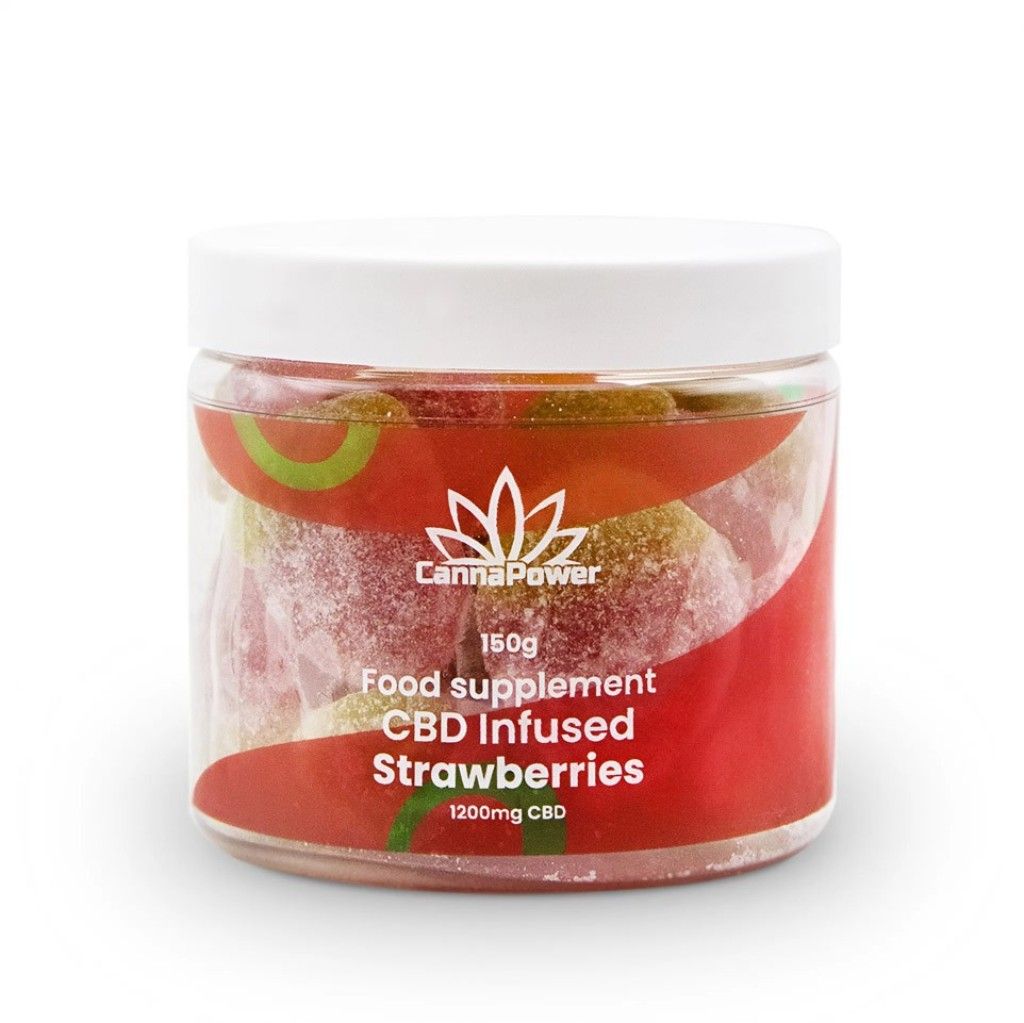 Cannapower CBD Infused Strawberries - 1200mg - 125g
