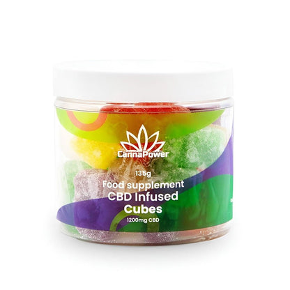 Cannapower CBD Infused Fruit Cubes - 1200mg - 125g
