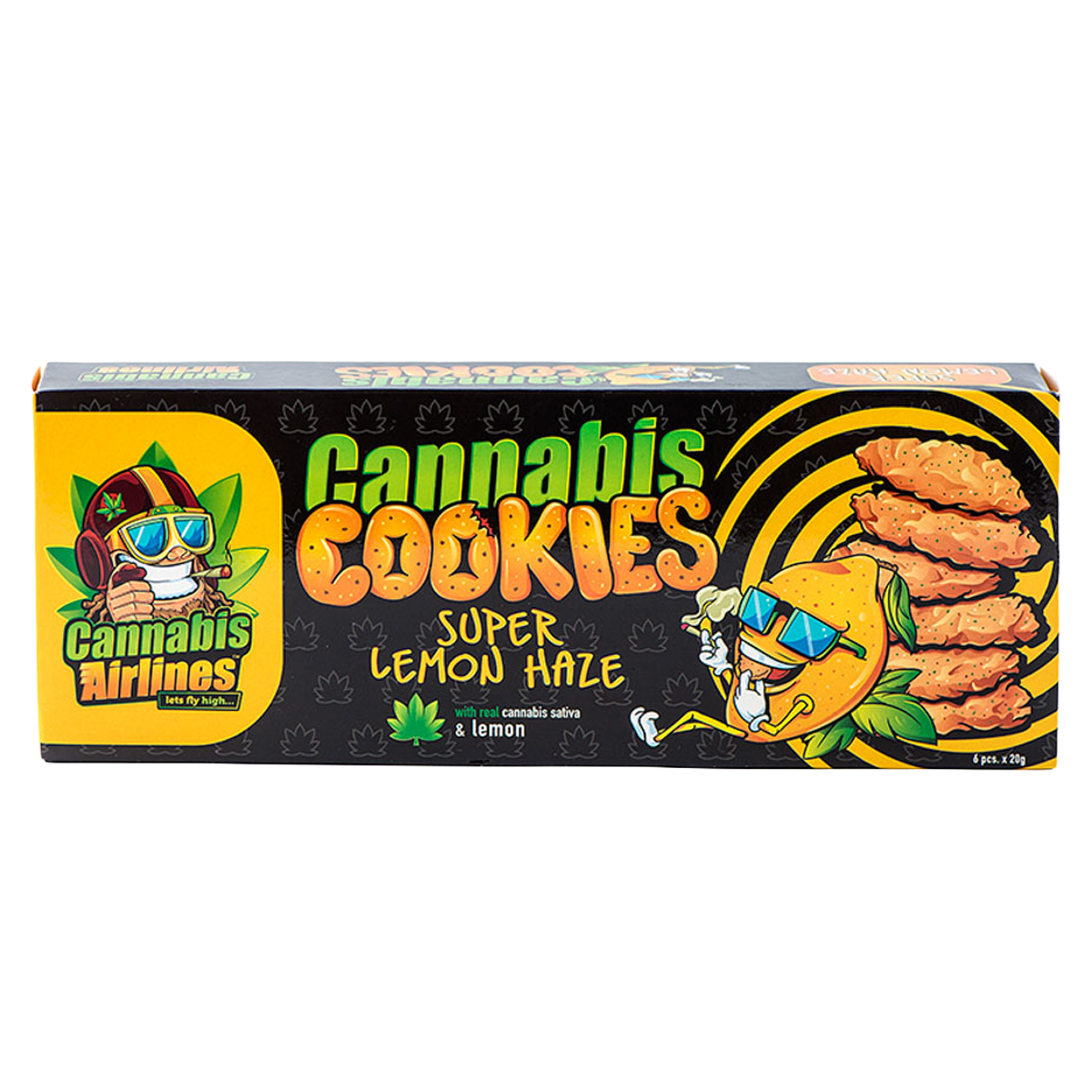 Euphoria Cannabis Airlines: Cannabis Cookies - Super Lemon Haze (6 Pack)