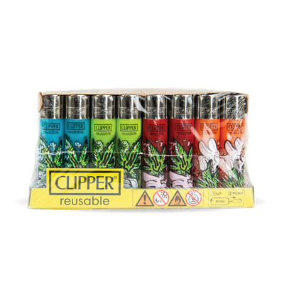 Clipper Lighters - Cartoon Leaves (40 pcs)