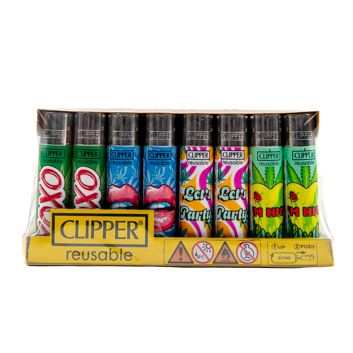 Clipper: Weed High LB Lighters (48 Pack)