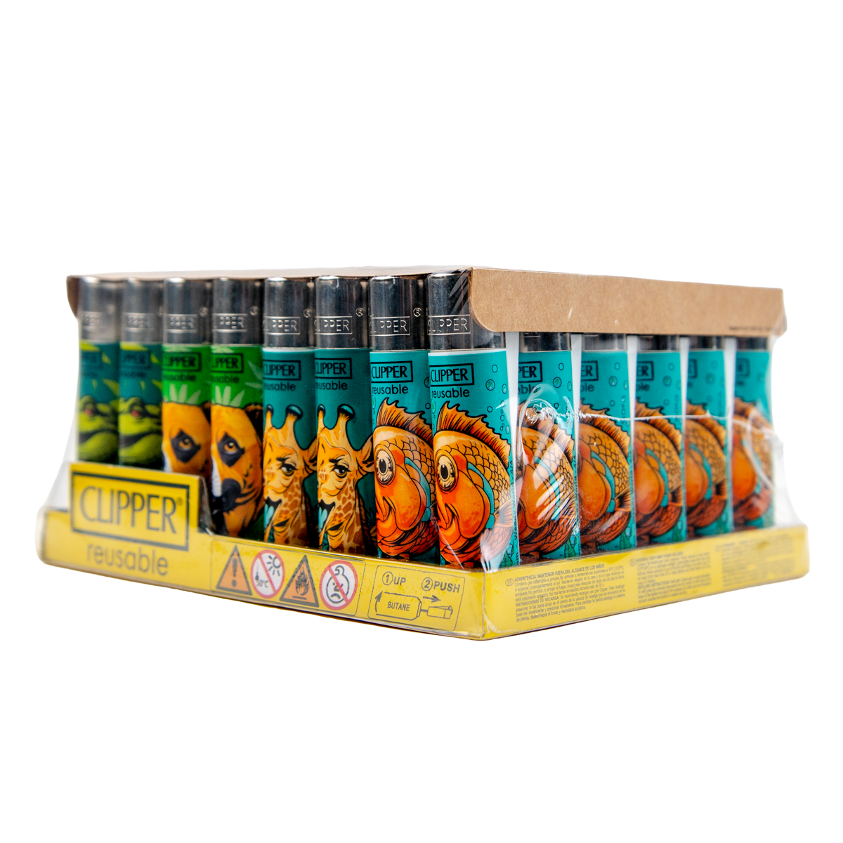 Clipper: Weedy World LB Lighters (48 Pack)
