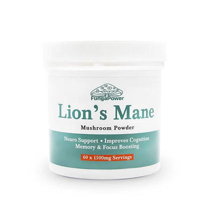 Fungapower Lions Mane Mushroom Powder - (60x1500mg)