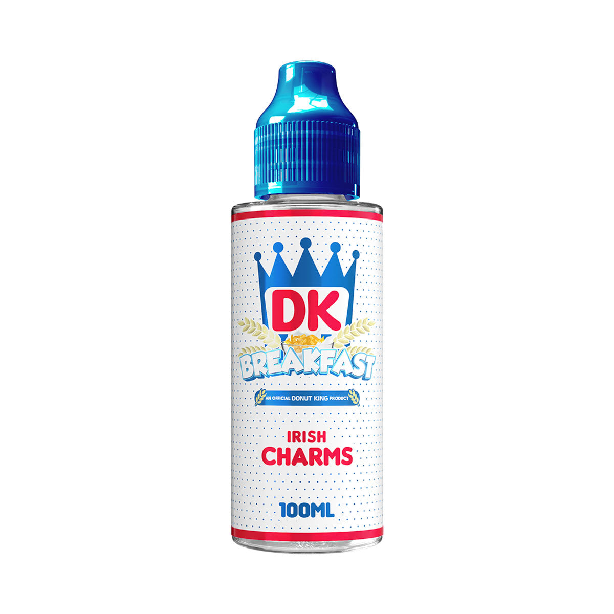 DK Breakfast Irish Charms 100ML bottle with blue cap on a white background