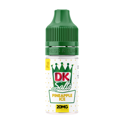 DK Salts Pineapple Ice vape juice bottle on a white background