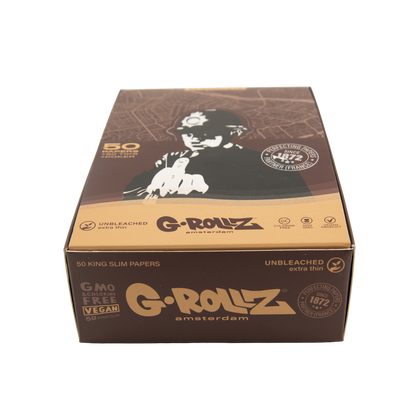 G-Rollz Banksy's Graffiti 'Rude Copper' Unbleached Kingsize Papers + Tips