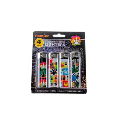 Flamejack Lighters 4 Pack (24 Pack)