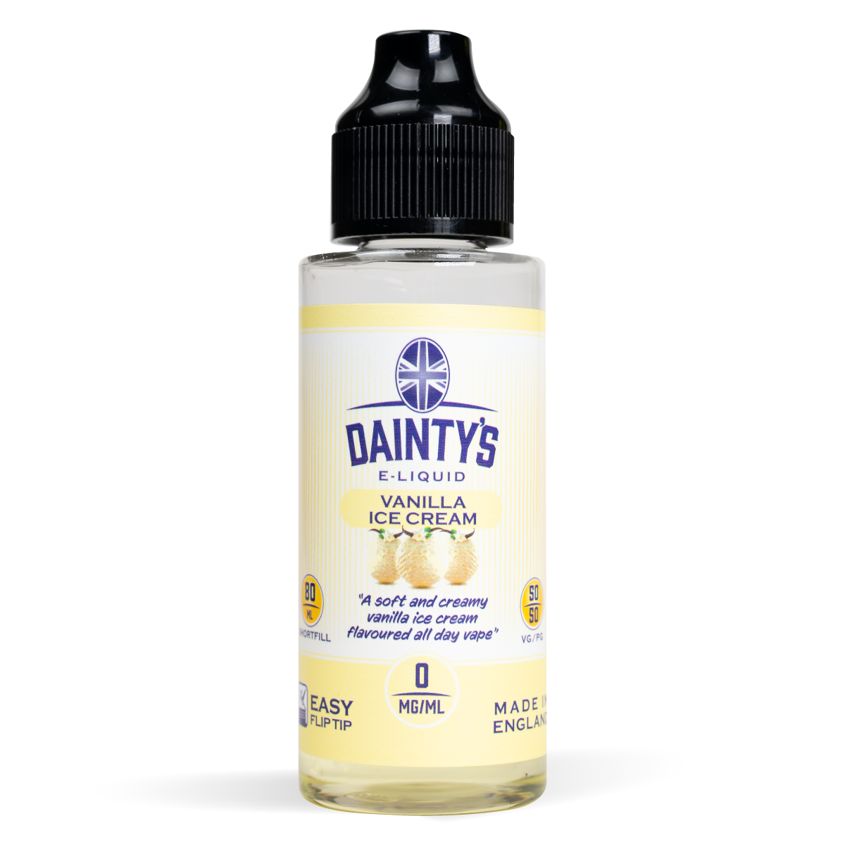 Dainty'S 80Ml E Liquid Shortfills Vanilla Ice Cream 80Ml