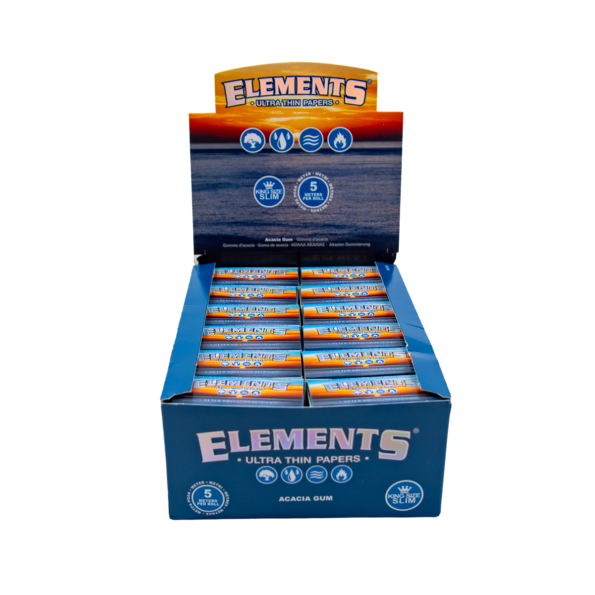 Elements King Size Slim Ultra Thin 5m Rolls (24 Pack)
