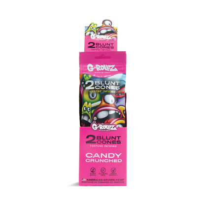 G-Rollz Terpene-Infused 2 Blunt Cones - Candy Crunched (12 Pack)