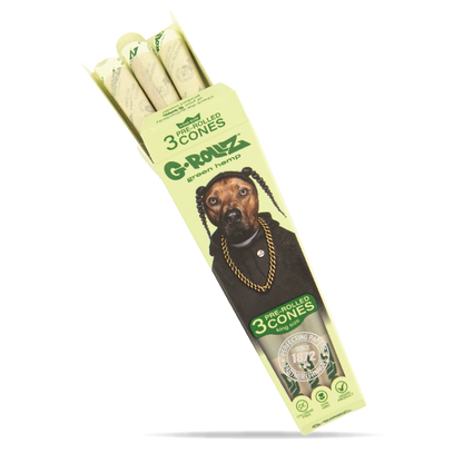G-Rollz Pets Rock 'Rap' Organic Green Hemp King Size Pre-Rolled Cones 3pcs (24 Pack)