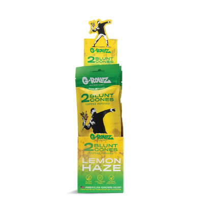 G-Rollz Terpene-Infused 2 Blunt Cones - Lemon Haze (12 Pack)