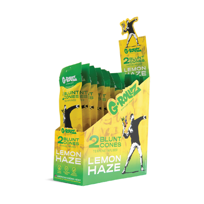 G-Rollz Terpene-Infused 2 Blunt Cones - Lemon Haze (12 Pack)