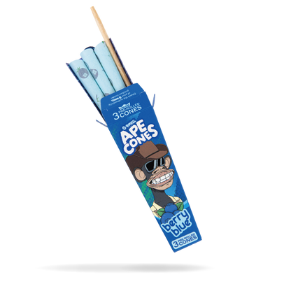 G-Rollz 'Ape Cones' King Size Pre-Rolled 3pcs Pack - Berry Blue (24 Pack)