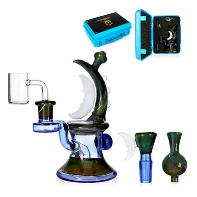 Phoenix Star: Crescent Moon 4 Piece Dab Rig Kit