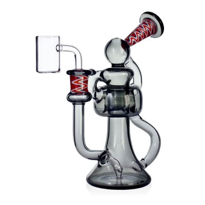 Phoenix Star Red Black Glass Recycler Dab Rig Kit