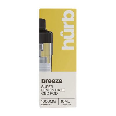 Hûrb Breeze CBD Refill Pod CBD+CBG 1000mg 10ml - Super Lemon Haze