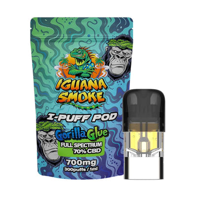 Iguana Smoke I-Puff Replacement Pod: Gorilla Glue - 700mg (Single Piece)