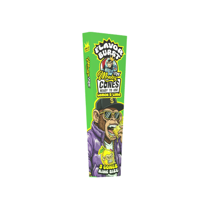 Monkey King: King Size Flavor Burst Cones (24 Pack) - Lemon Lime